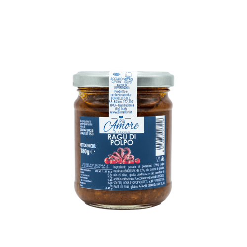 Ragu di polpo artigianale etichetta - Arteagricola conserve artigianali