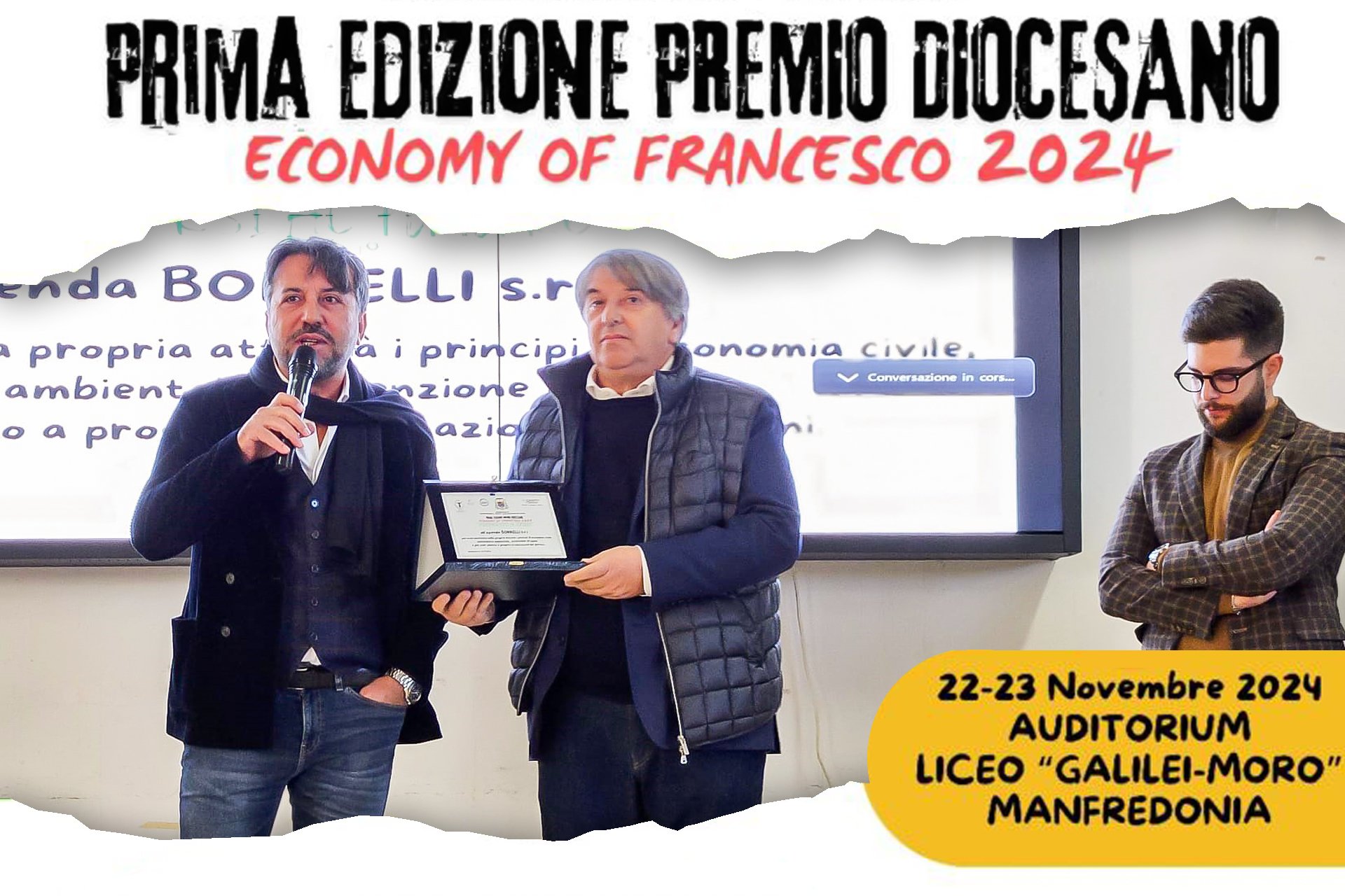 Premiati alla Prima edizione &ldquo;Premio Diocesano Economy of Francesco&rdquo;