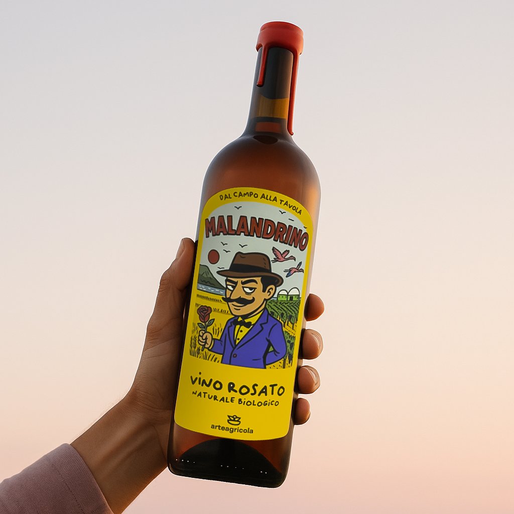 Malandrino vino rosato biologico - Arteagricola